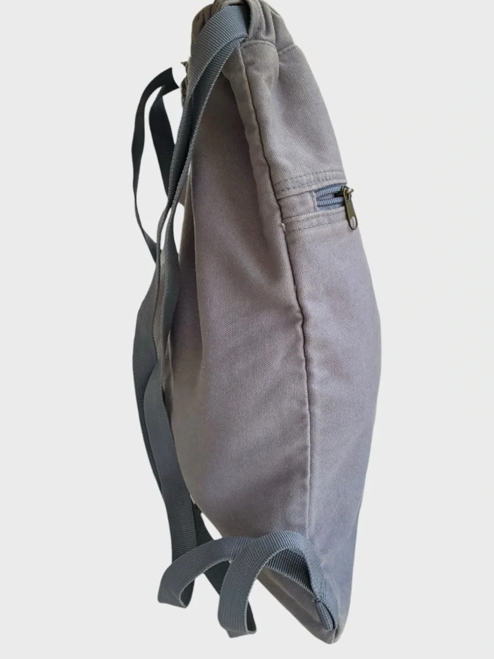 Disney World Backpack Distressed Denim Grey Drawstring Vintage Style Bag